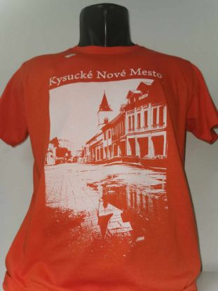 Obrázok z Pánske tričko oranžové Kysucké Nové Mesto