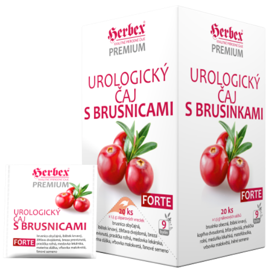 Obrázok z Urologický čaj s brusnicami FORTE 30g(20x1,5g)